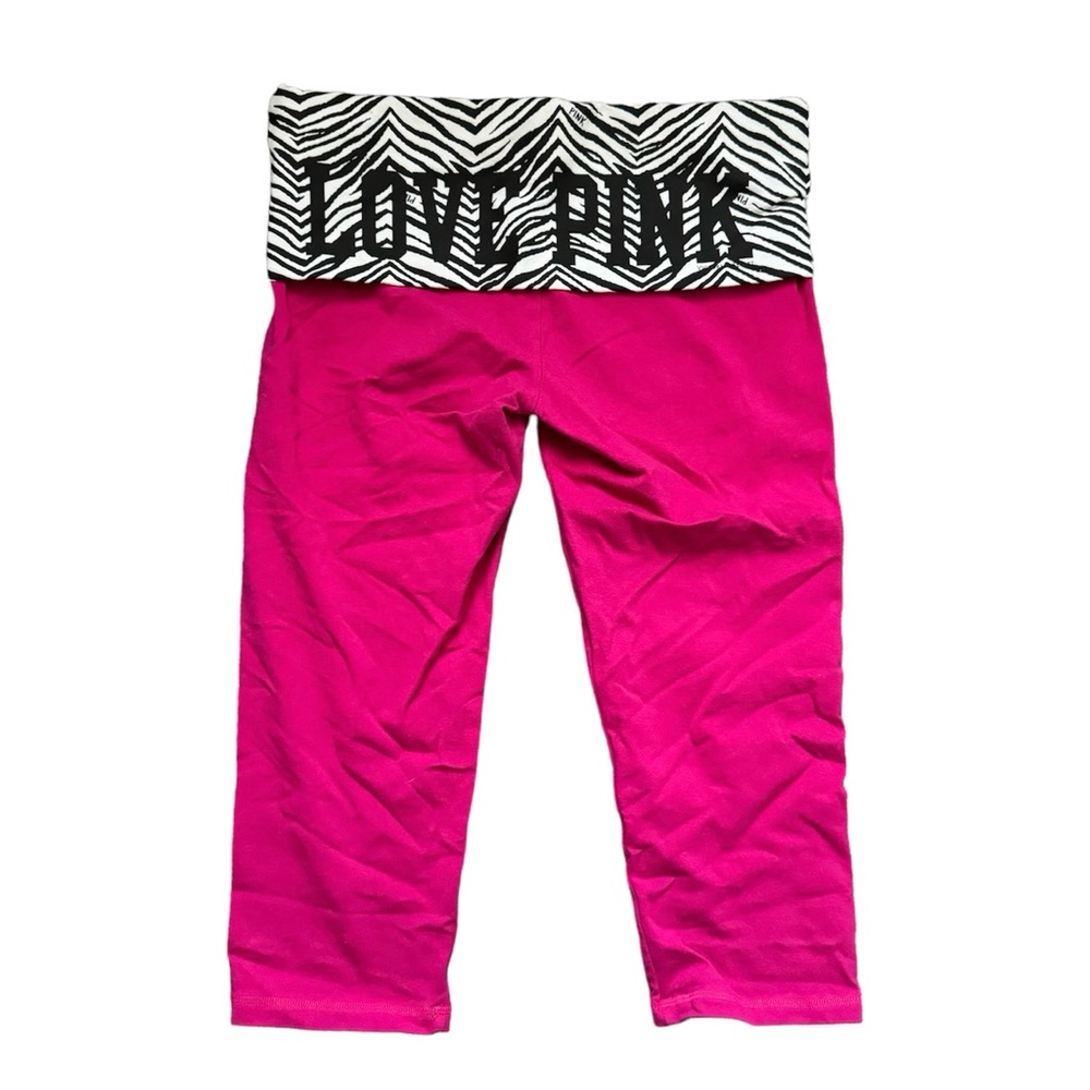 Vintage Y2K Victoria Secret PINK Zebra Capri Leggings
